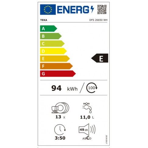Máquina Lavar Loiça Dfs 26650 Branco Teka Máquina Lavar Loiça Dfs 26650 Branco Teka