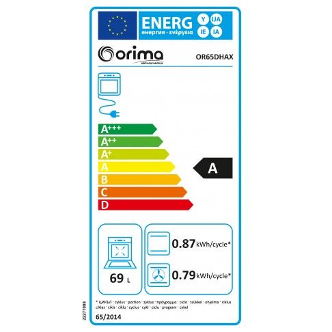 Forno C/Display Or-65-Dhax Inox Orima Forno C/Display Or-65-Dhax Inox Orima