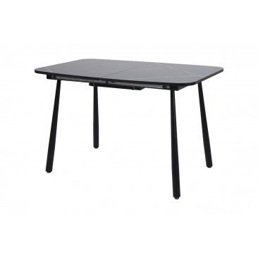Mesa Extensvel Rialto 120/160x80cm Preta