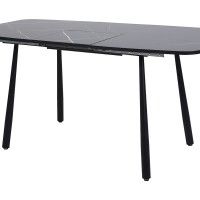 Mesa Extensível Rialto 120/160x80cm Preta Mesa Extensível Rialto 120/160x80cm Preta