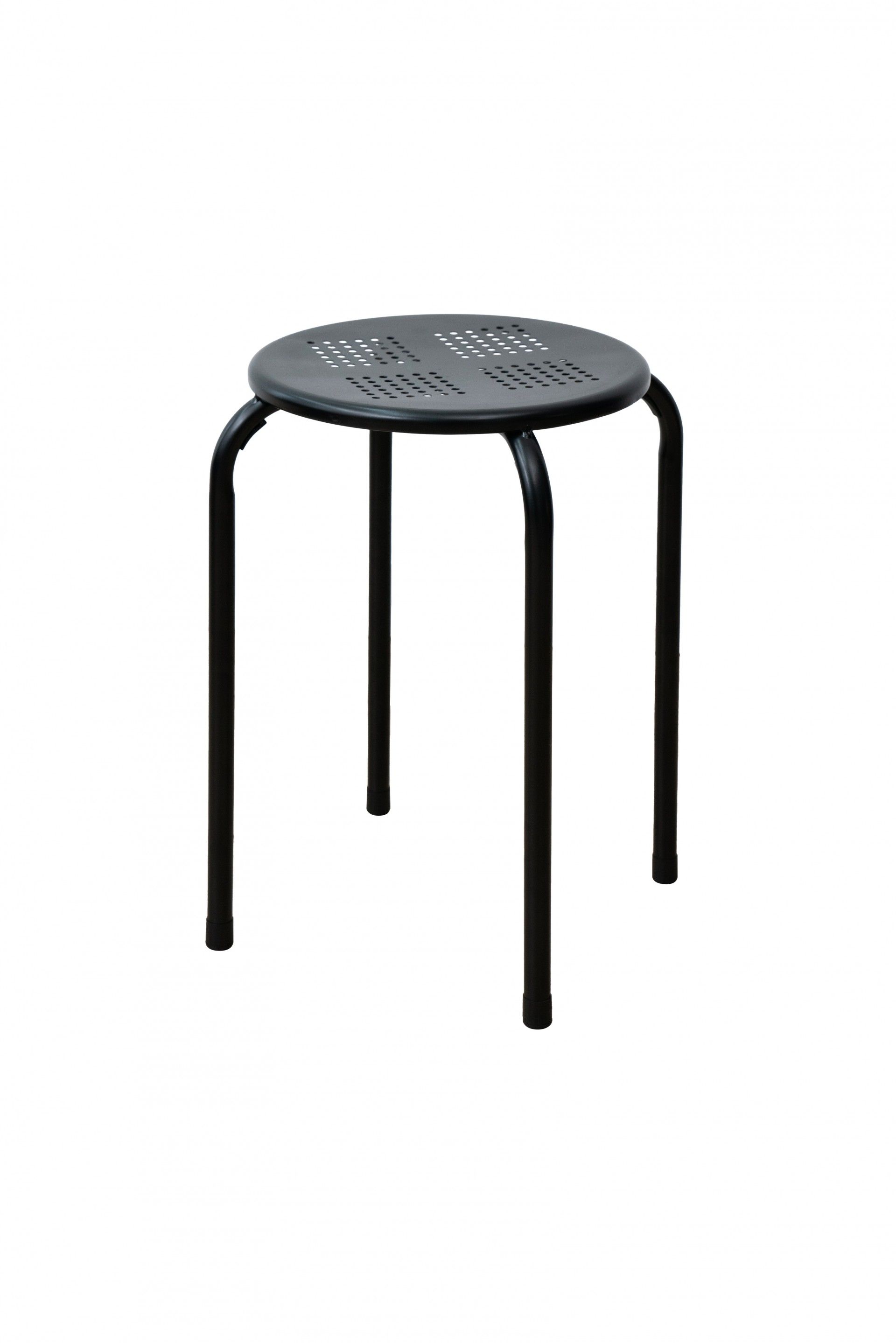 Banco Metal Leeds Preto