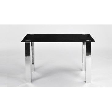 Mesa Vidro Joplin 160x90cm Preta