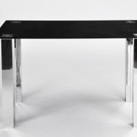 Mesa Vidro Joplin 160x90cm Preta Mesa Vidro Joplin 160x90cm Preta