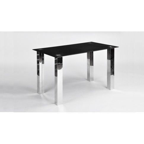 Mesa Vidro Joplin 160x90cm Preta Mesa Vidro Joplin 160x90cm Preta