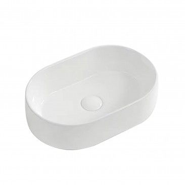 Lavatrio Oval Cermico 45x30x12cm; Branco