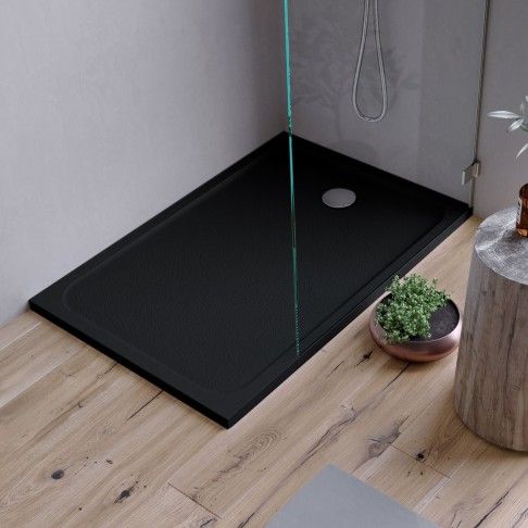 Base Duche Resina 120x80x3cm Preto Base Duche Resina 120x80x3cm Preto