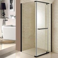 Cabine Roma 190x100x70cm Vidro transparente Perfil preto Cabine Roma 190x100x70cm Vidro transparente Perfil preto