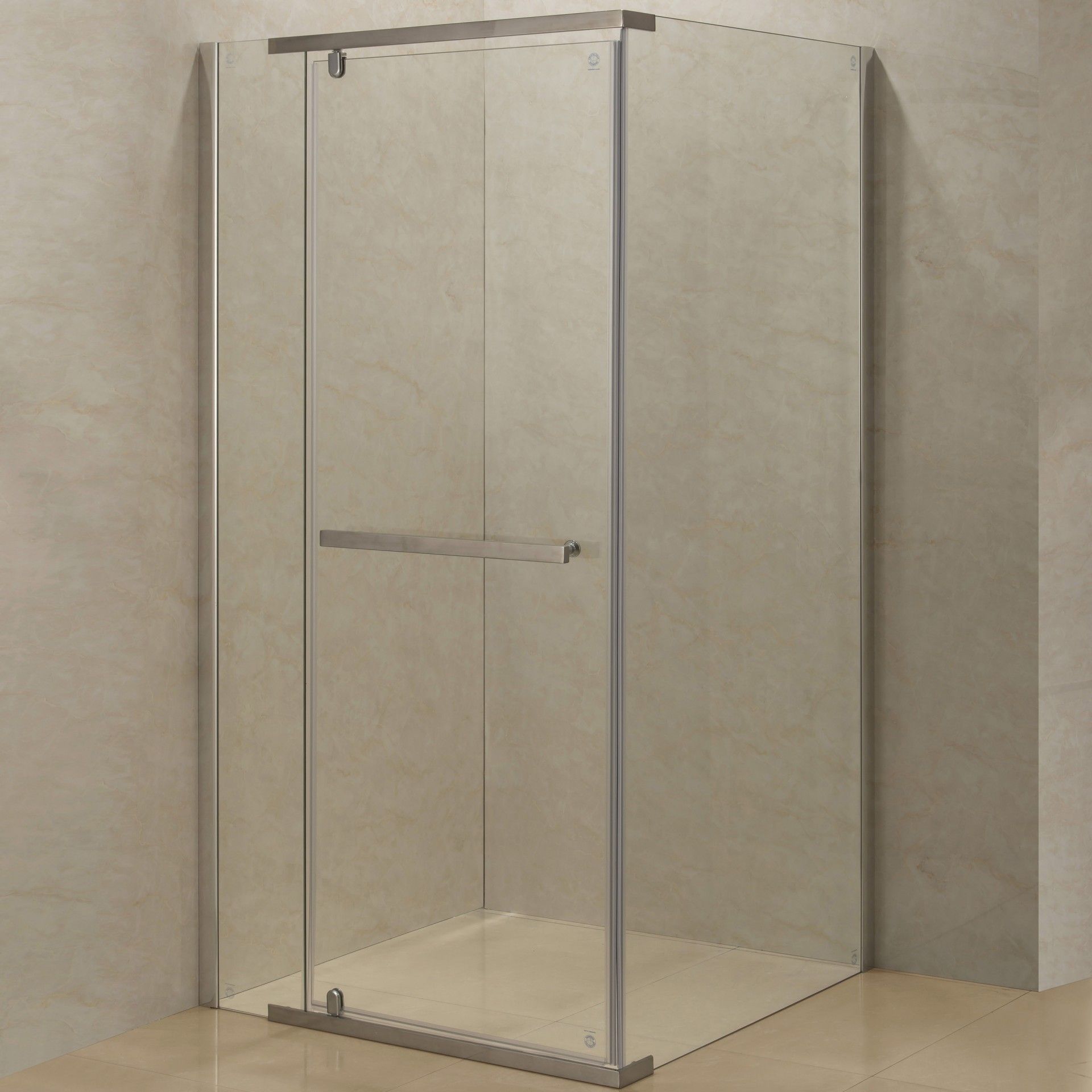 Cabine Roma 190x120x70cm Vidro transparente Perfil cromado