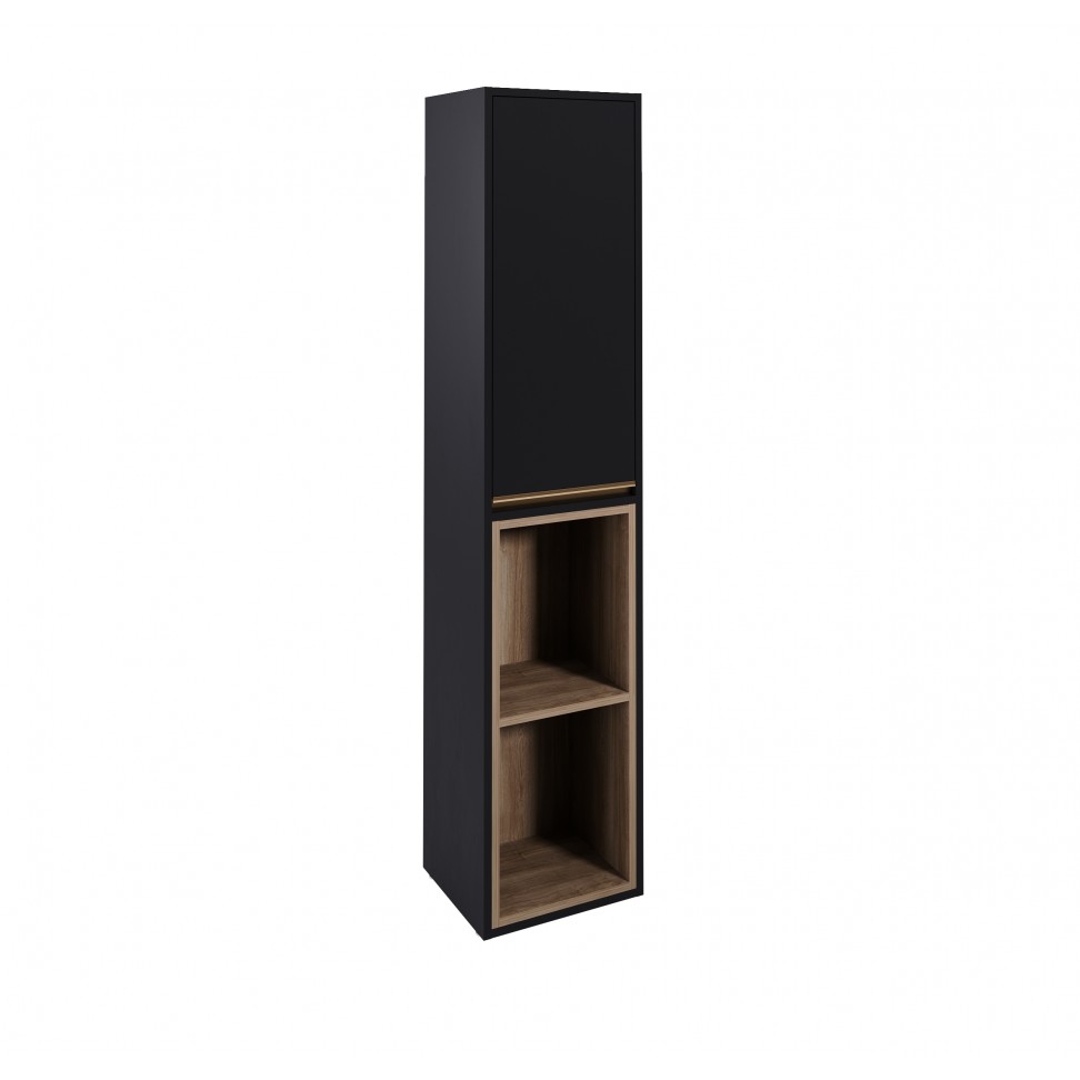 M�vel Coluna Neon 160x35x30cm Preto/Oak