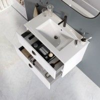 Mvel Suspenso Gaya 80x45x55cm 2 gavetas Branco Mate
