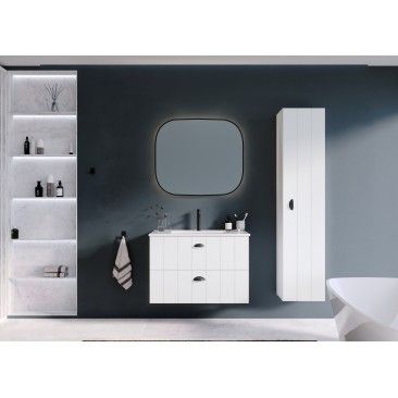 Mvel Suspenso Gaya 80x45x55cm 2 gavetas Branco Mate