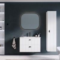 Mvel Suspenso Gaya 80x45x55cm 2 gavetas Branco Mate