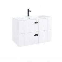 Mvel Suspenso Gaya 80x45x55cm 2 gavetas Branco Mate