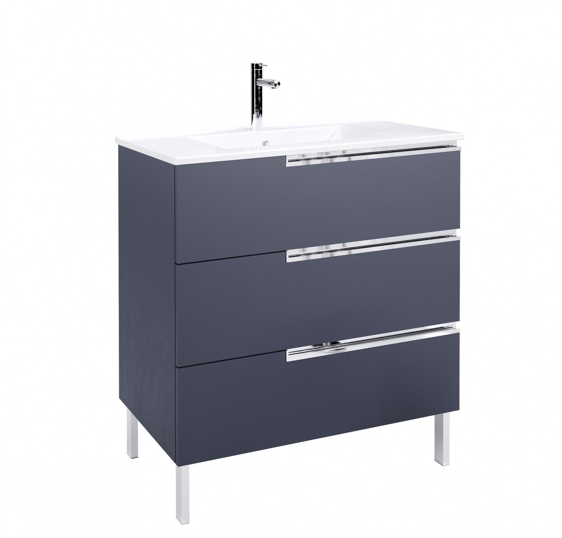 Móvel 80x45x85 Unik 3gavetas Azul Mate