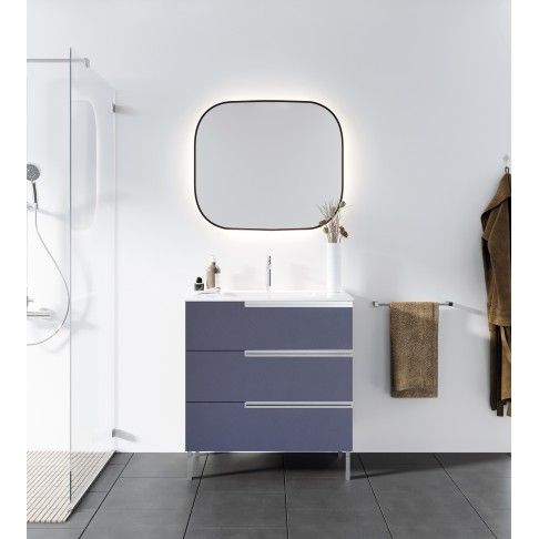 Móvel 80x45x85 Unik 3gavetas Azul Mate Móvel 80x45x85 Unik 3gavetas Azul Mate