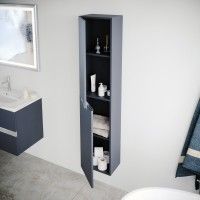 Coluna Suspensa Unik 35x25x160cm 2 portas Azul Mate