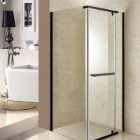 Cabine Roma 190x100x70cm Vidro transparente Perfil preto Cabine Roma 190x100x70cm Vidro transparente Perfil preto