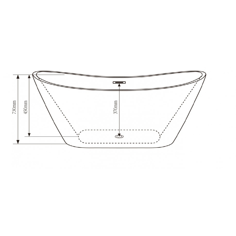 Banheira Ilha 75x170x73cm, Acr�lico, Branco