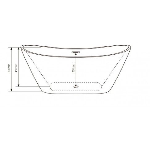 Banheira Ilha 170X75X73cm Acrlico Branco
