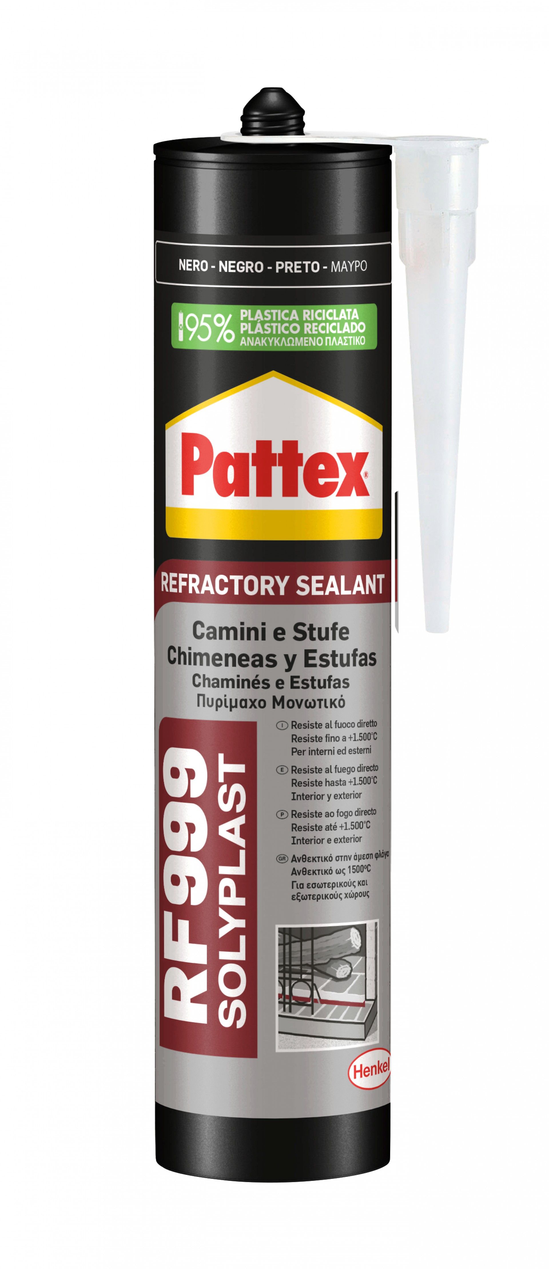 Silicone Massa Refratária Preto 300g