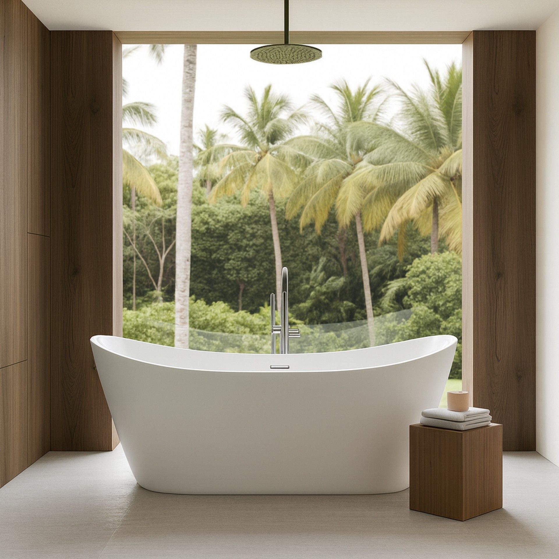 Banheira Ilha 170X75X73cm Acrílico Branco