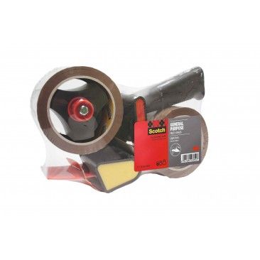 Dispensador com Punho Pistola com 2 rolos 50mmx66m Castanho