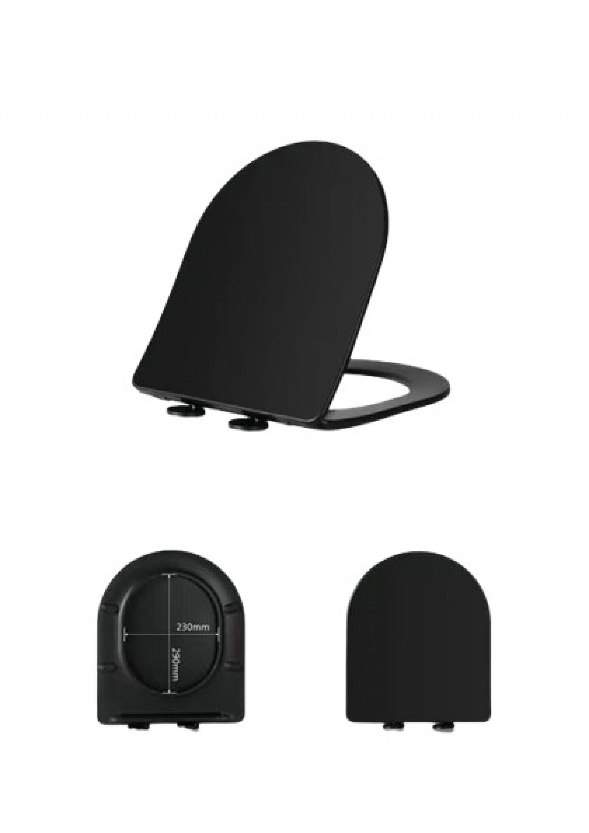 Tampa de Sanita Roma Soft Close Uf Preto