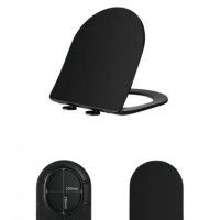 Tampa de Sanita Roma Soft Close Uf Preto Tampa de Sanita Roma Soft Close Uf Preto