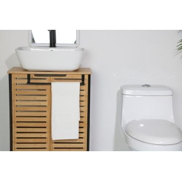 Toalheiro Para Mveis - Extensvel de 22 a 35cm Preto