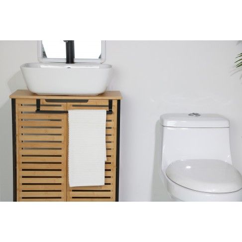 Toalheiro Para Mveis - Extensvel de 22 a 35cm Preto