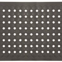 Tapete Prisma Banheira 36x76cm Cinza Escuro