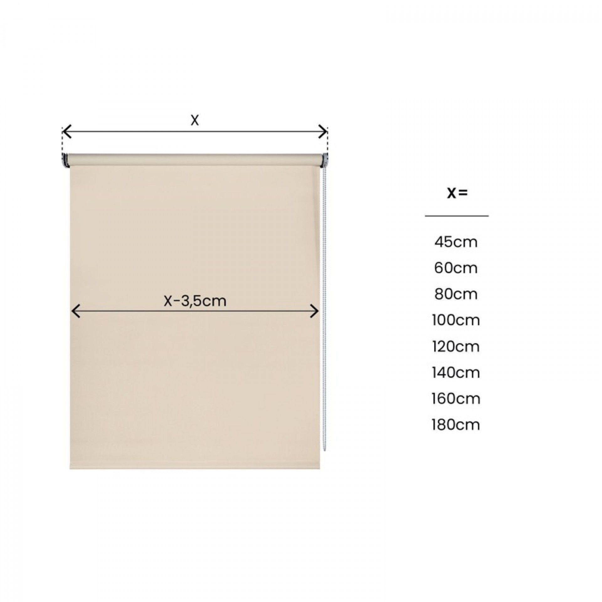 Estore Opaco Night 120x250cm Pedra