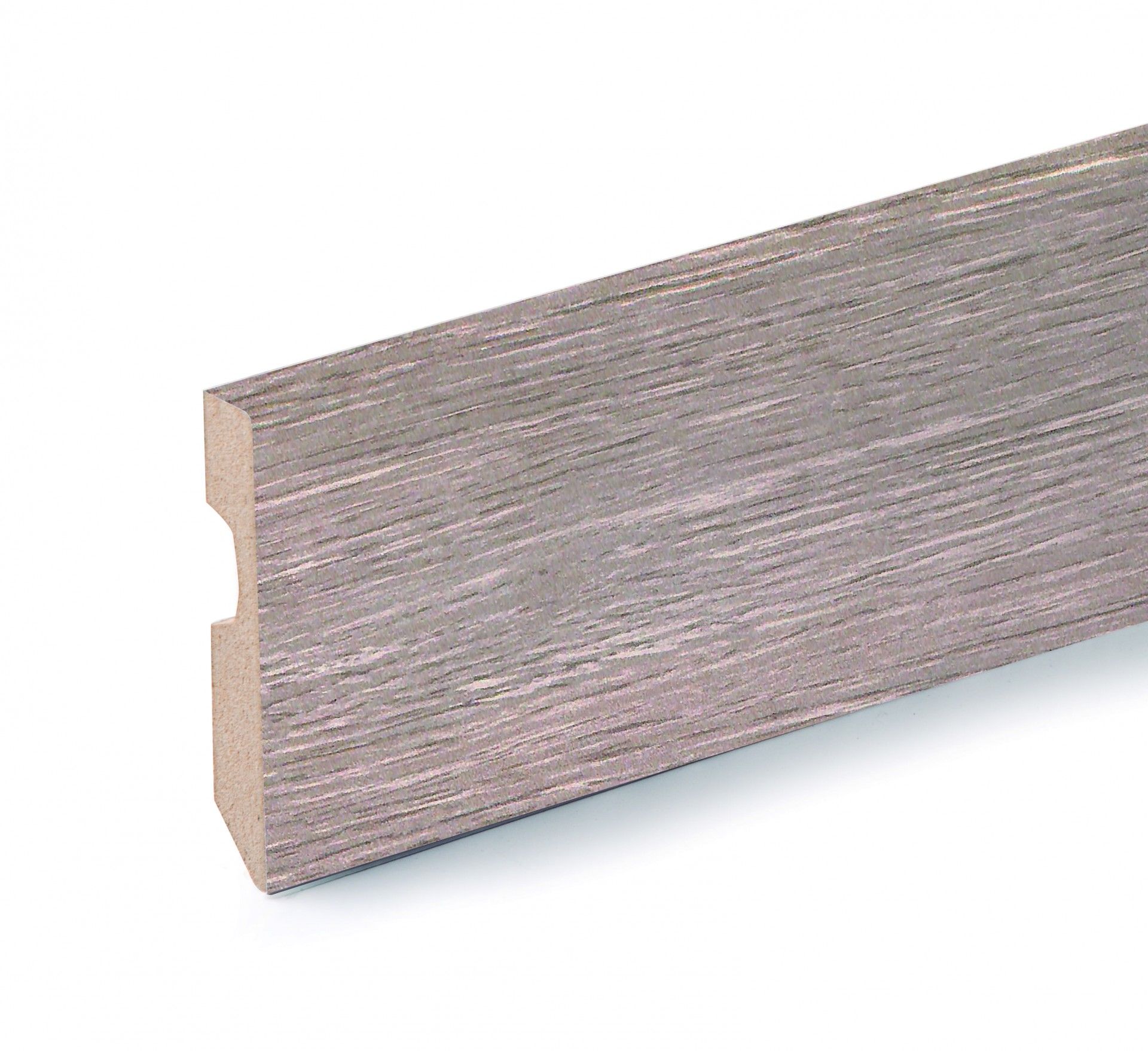 Rodapé MDF Carvalho Cinza 2250x70x14mm