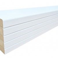 Pack 5 Rodaps Mdf Branco 2250x70x14mm