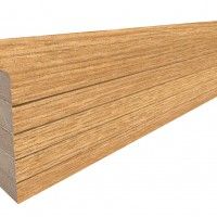 Pack 5 Rodaps Mdf Carvalho 2250x70x14mm
