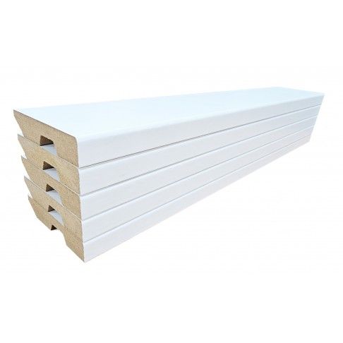 Pack 5 Rodaps Mdf Branco 2250x70x14mm