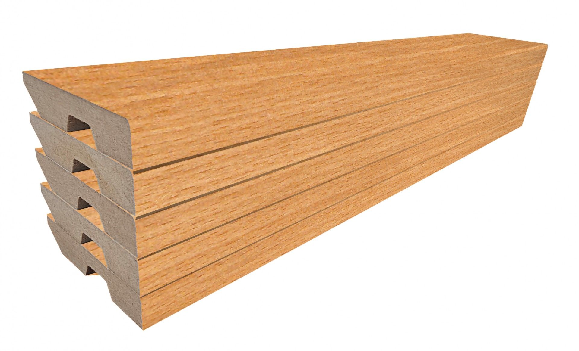 Pack 5 Rodapés MDF Faia 2250x70x14mm