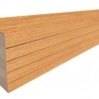 Pack 5 Rodaps MDF Faia 2250x70x14mm