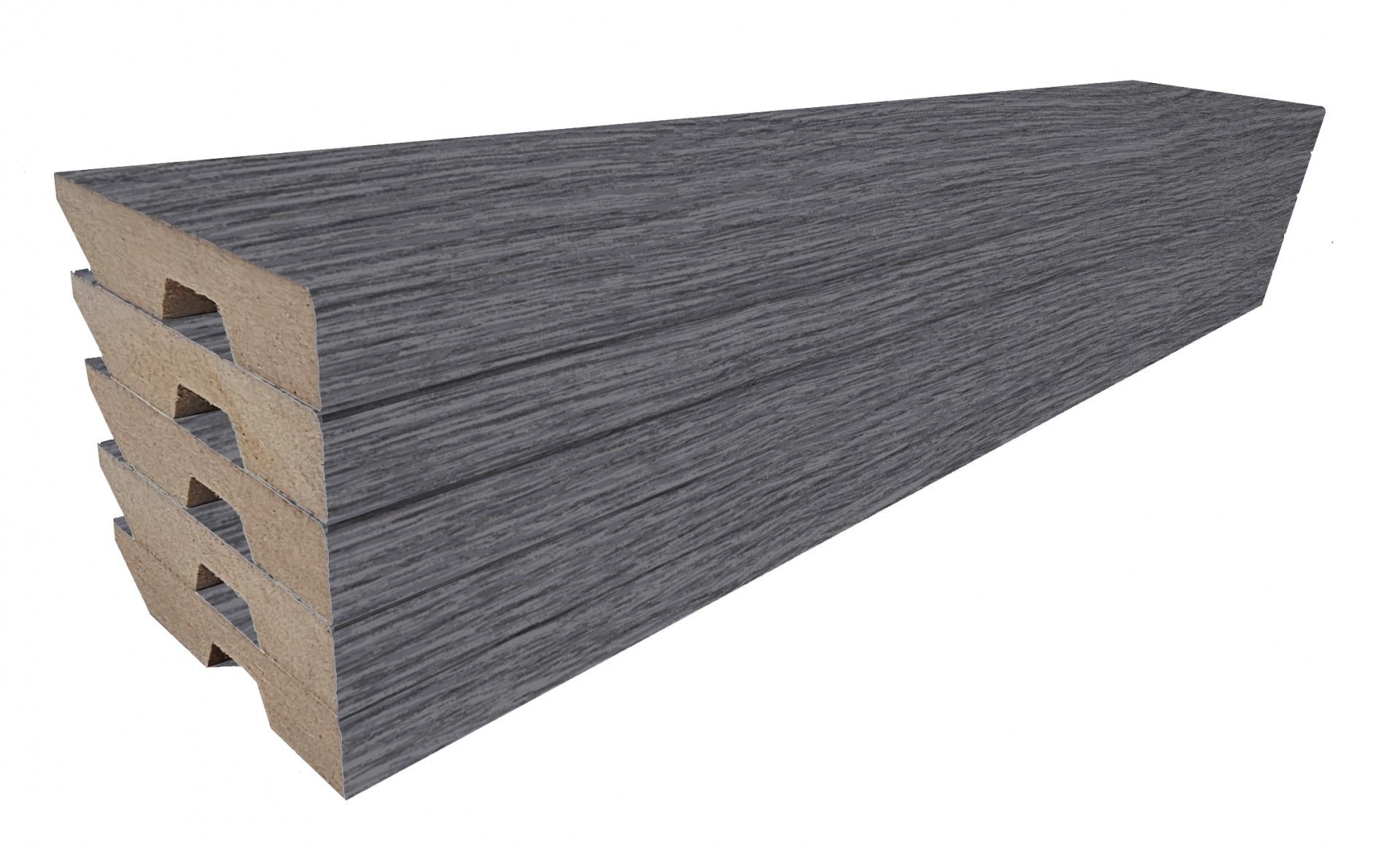 Pack 5 Rodapés MDF Ligura 2250x70x14mm