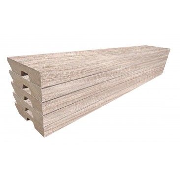 Pack 5 Rodaps MDF Carvalho Ascona 2250x70x14mm