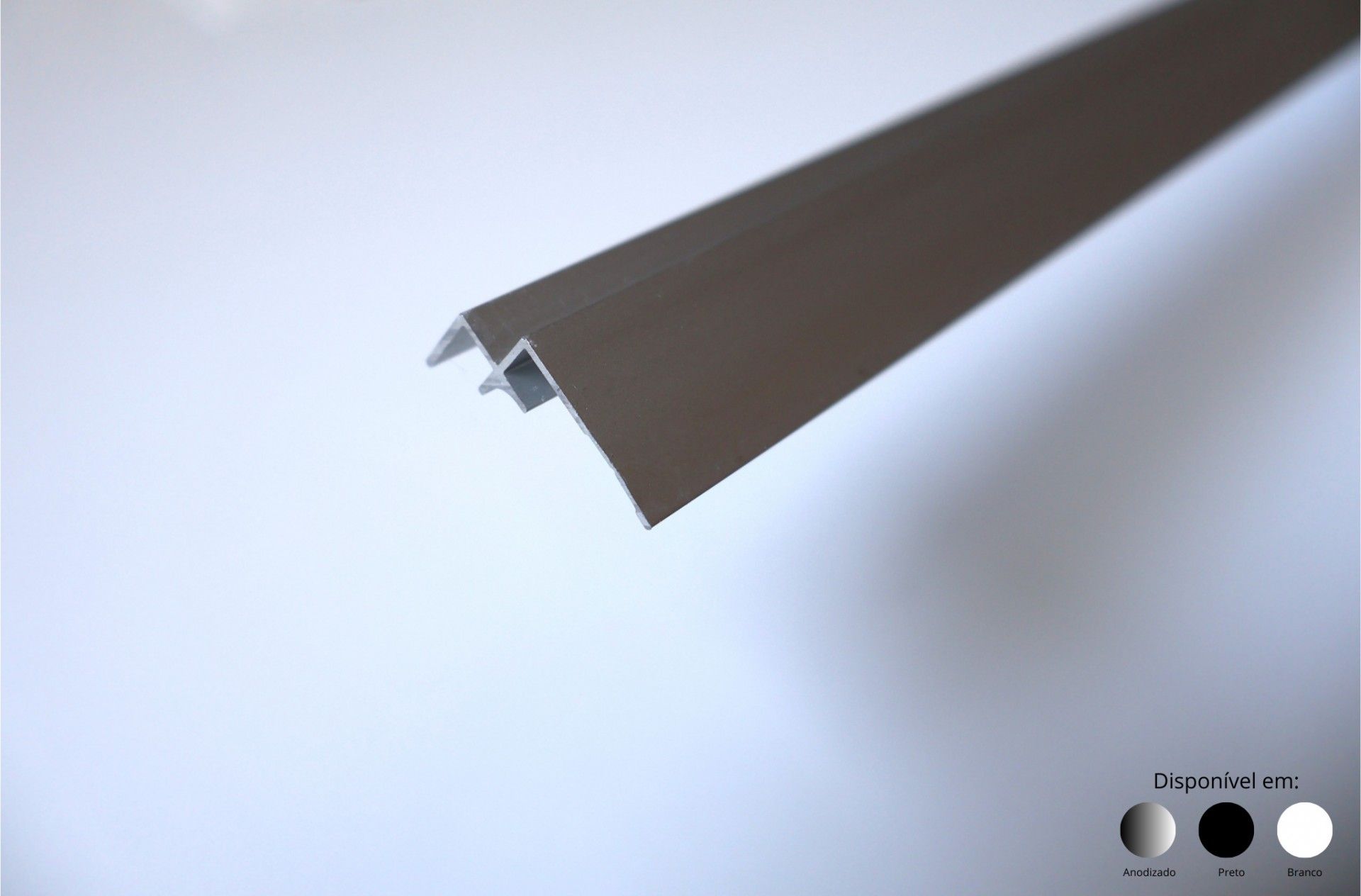 Perfil Alumínio Branco Remate Interno 280 cm
