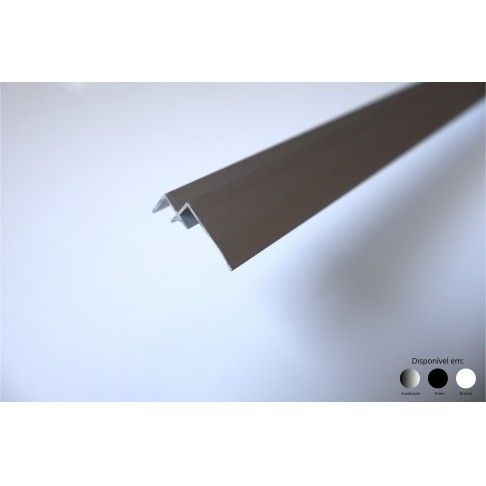 Perfil Alumnio Preto Remate Interno 280 cm