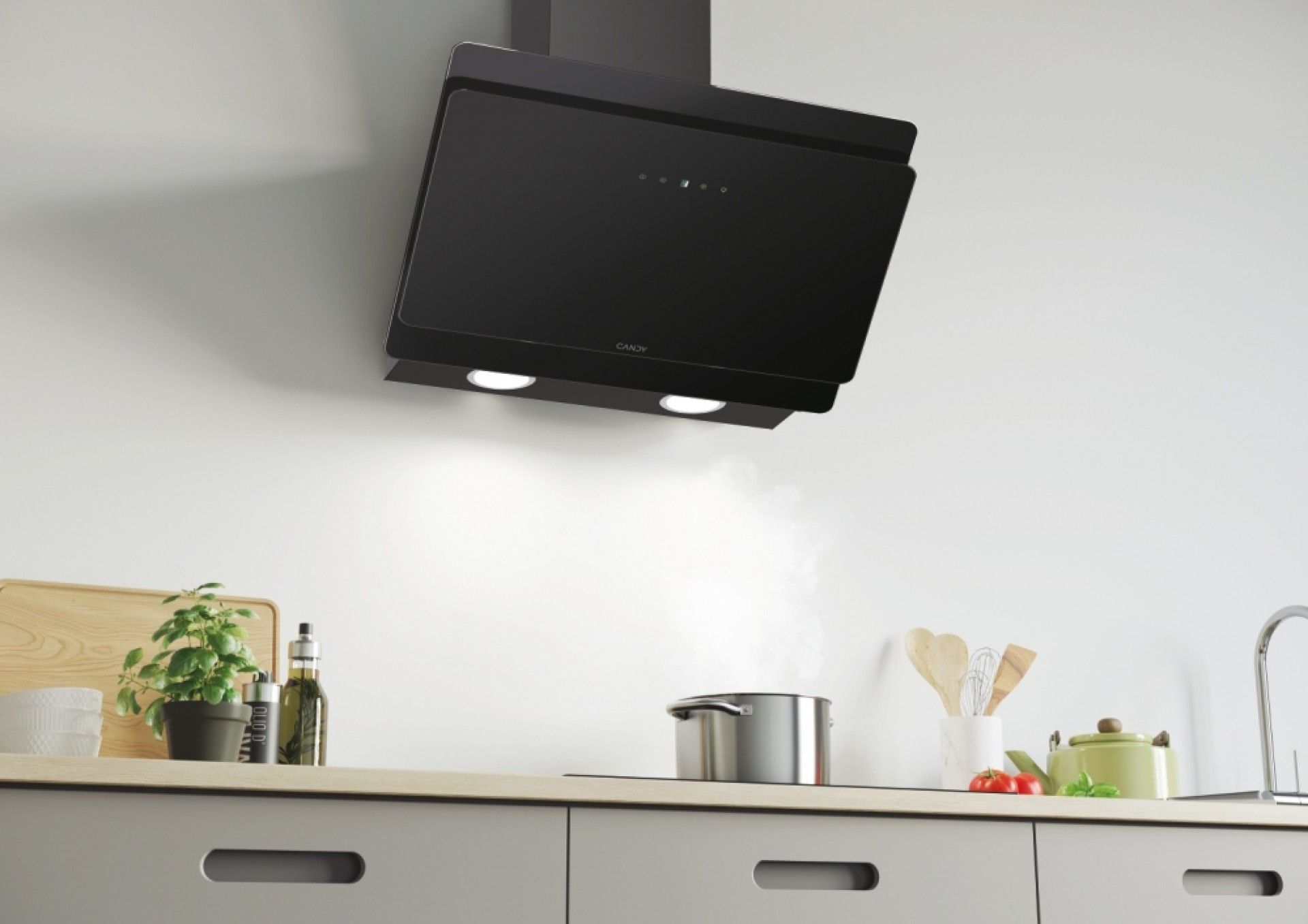 Chaminé 60cm Preta Candy