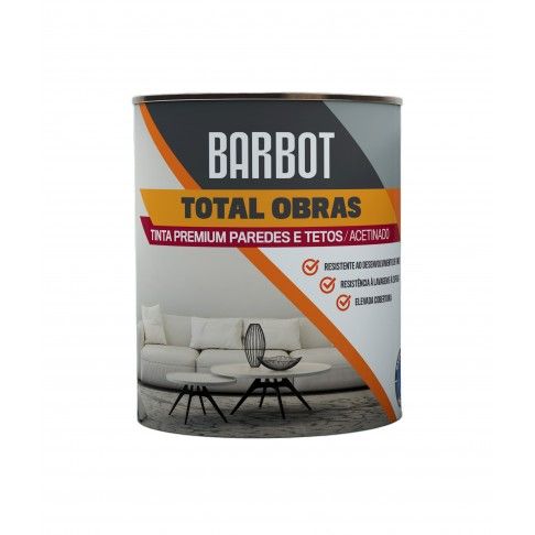 Tinta Total Obras Premium Interior Acetinado Branco 1L