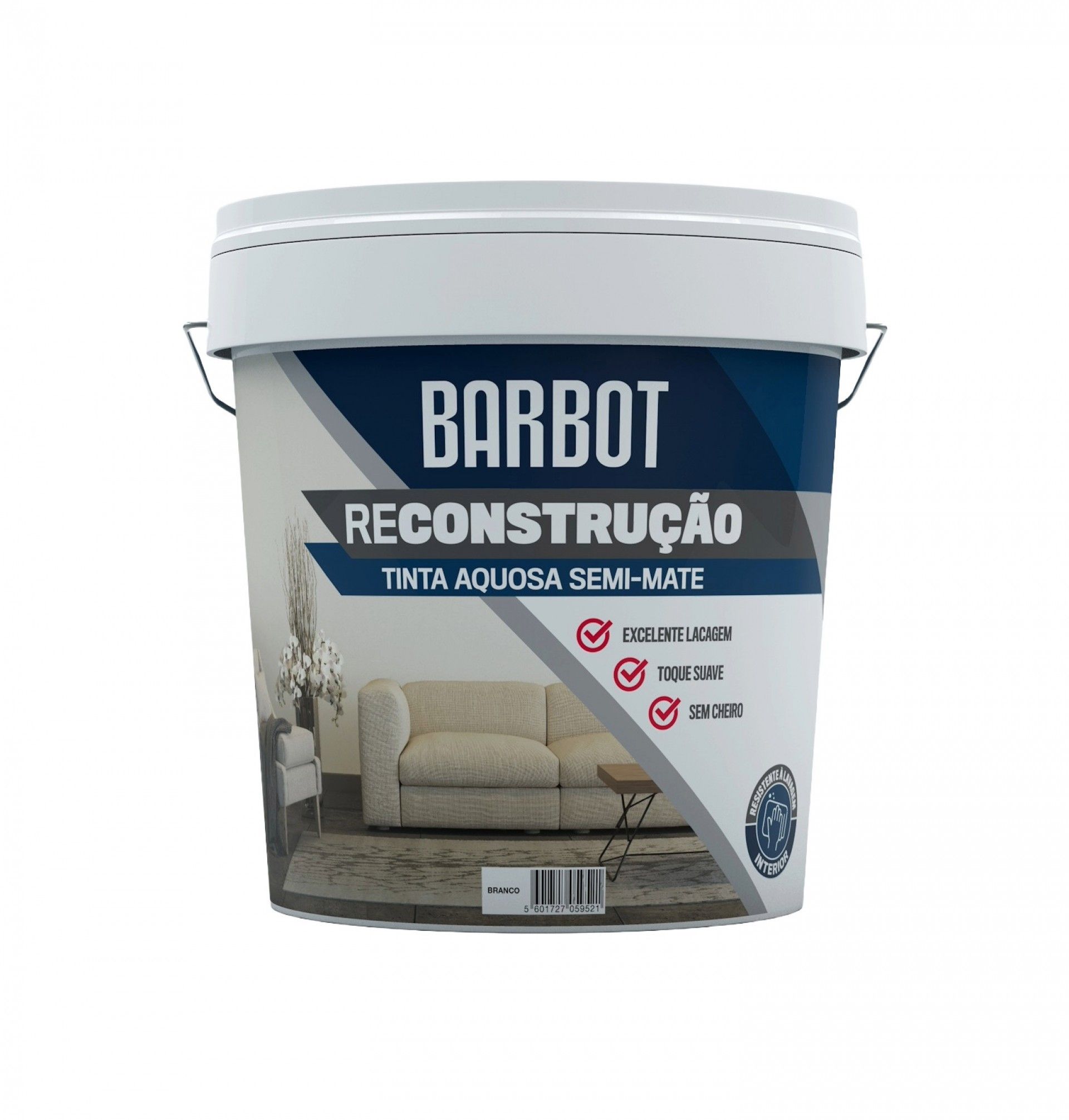 Tinta Reconstrução Interior Semi Mate Branco 15L