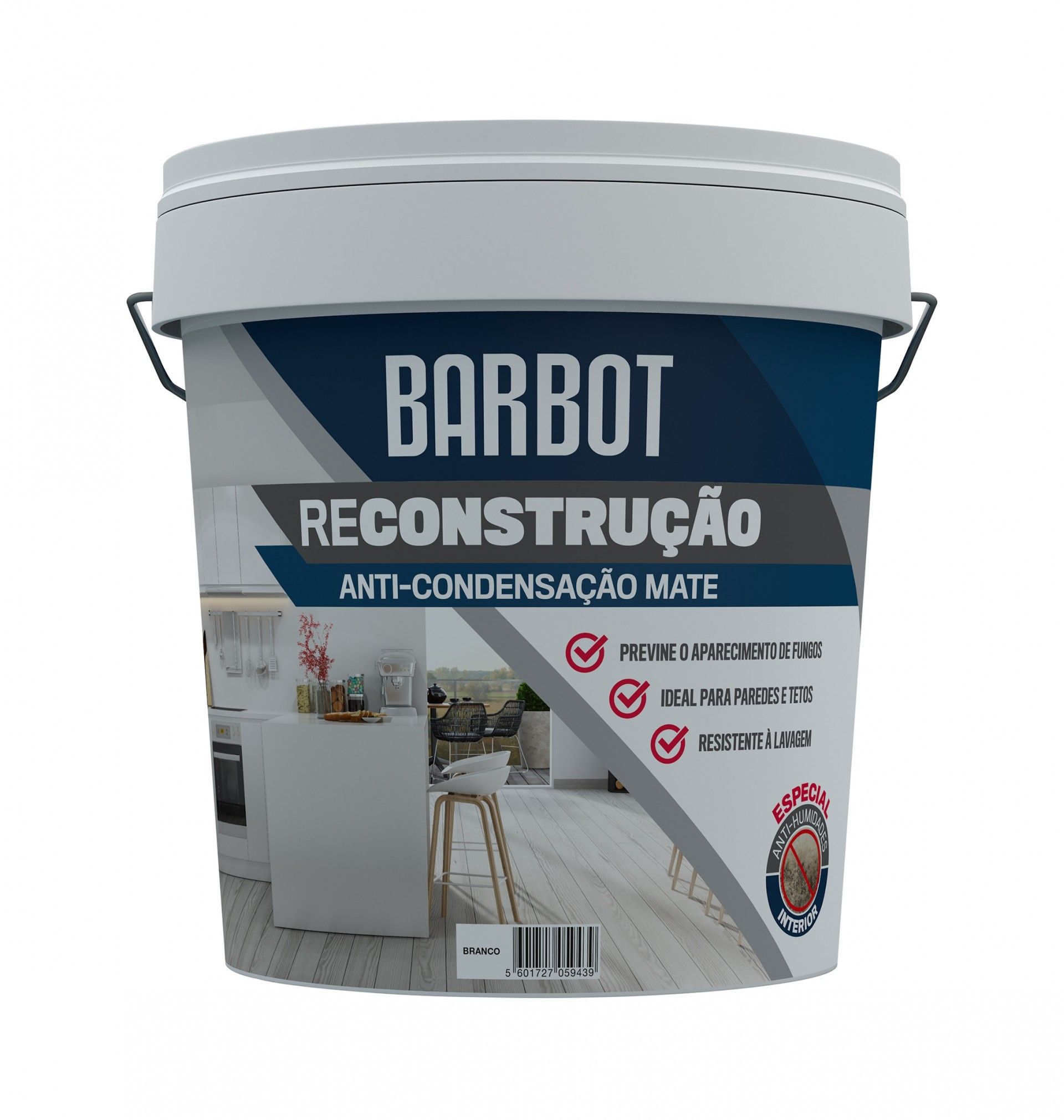 Tinta Reconstrução Interior Mate Branco 15L