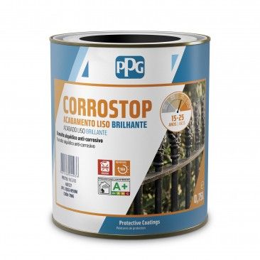 Esmalte Anti-corrosivo Corrostop Preto 9005 0,75L