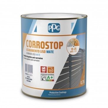 Esmalte Anti-corrosivo Corrostop Mate Branco 9016 0,75L