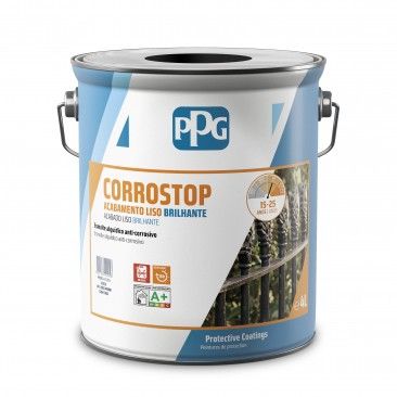 Esmalte Anti-corrosivo Corrostop Preto 9005 4L