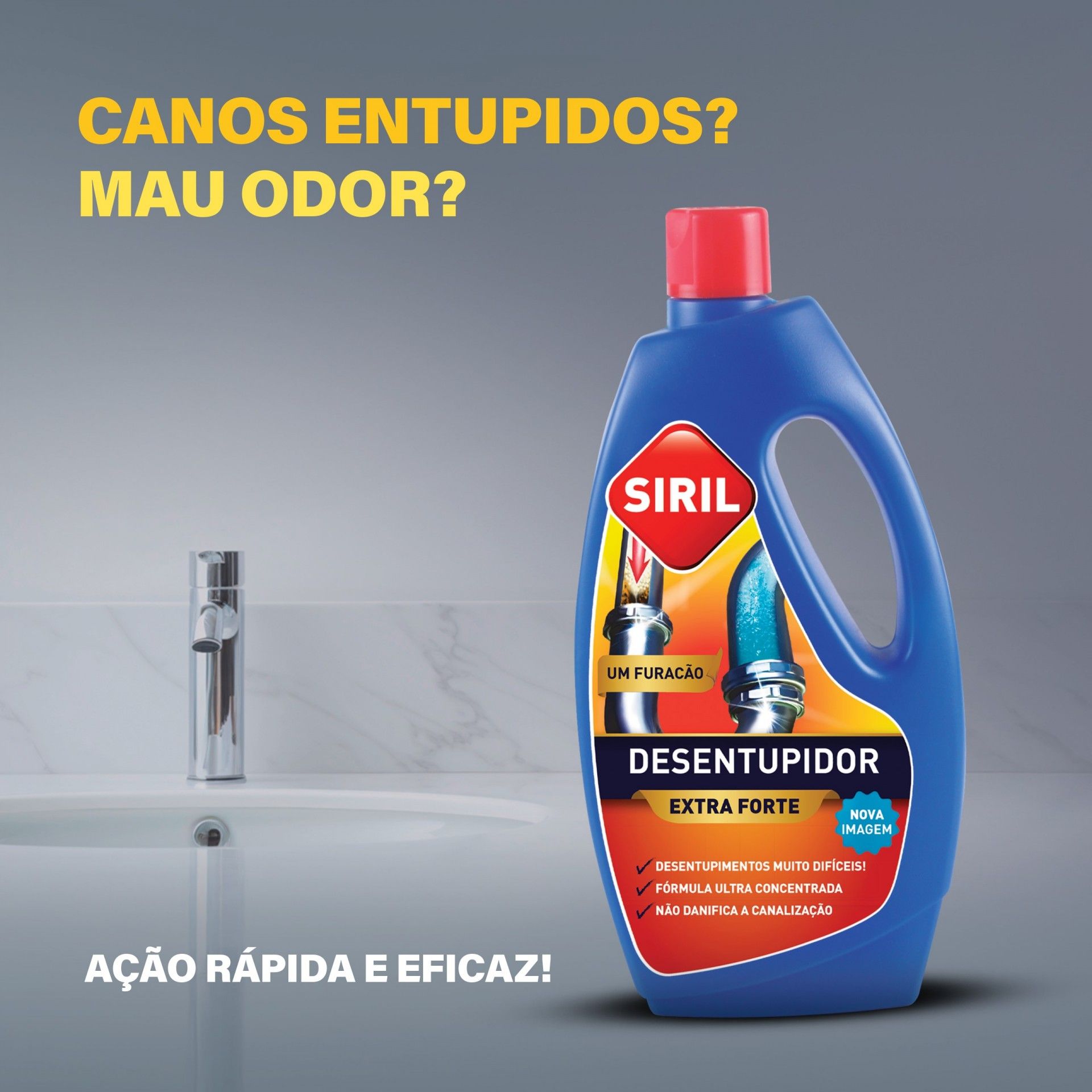 Desentupidor liquido de canos Extra Forte Siril 1L